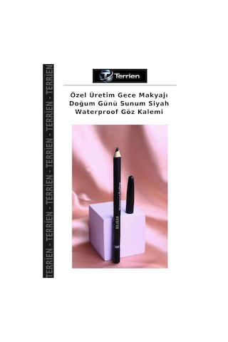 Özel Üretim Gece Makyajı Doğum Günü Sunum Siyah Waterproof Göz Kalemi