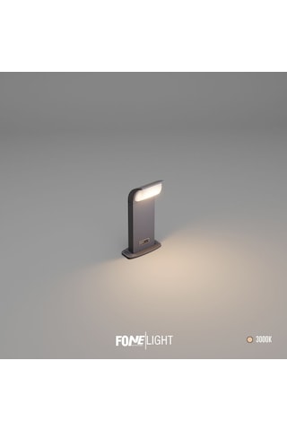 Fonelight Naja 30 Cm Led Bahçe Bollard Aydınlatma Direği Antrasit Alüminyum Ip65 Peyzaj Yürüyüş Yolu Aydınlatması 9w 3000k