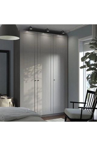 Ikea Koyu Gri Ferah Kapaklı Gardırop 150x60x236 Cm