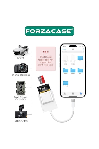 Forzacase FC974  Hızlı Type-C To SD / Micro SD / TF Kart Okuyucu Adaptör