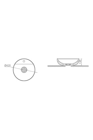 Esvit Lapino Vision Class Çanak 16342 Tezgah Üstü Lavabo 42CM Dahil