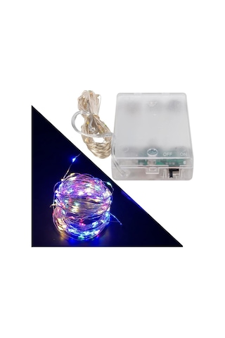 3 Aa Pi Lli 4 Renkli Rgb Sabi T 10 Metre Kablolu Bağ Led