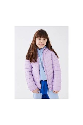 LC Waikiki Kapüşonlu Basic Kız Çocuk Şişme Mont LİLA