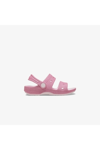 Crocs Classic Glitter Çocuk Pembe Sandalet 207983 Pembe