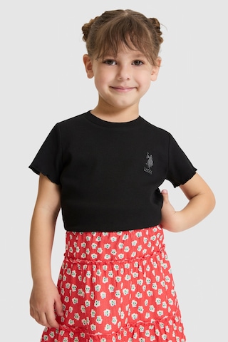 U.s. Polo Assn. Kız Çocuk Siyah Tişört Basic 50325610-vr046