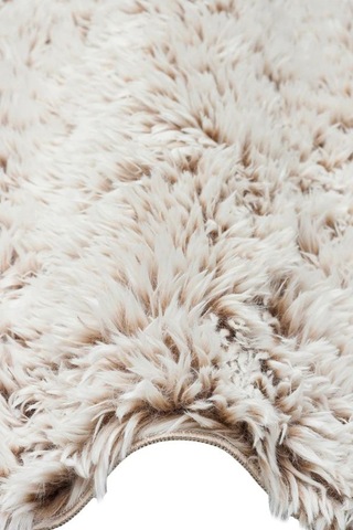 Raschel Carpet Premium Seri Lüks Bej Tavşan Tüyü Kirpi Kaymaz Taban Halı Yolluk Rctasvankırpı Bej Krem