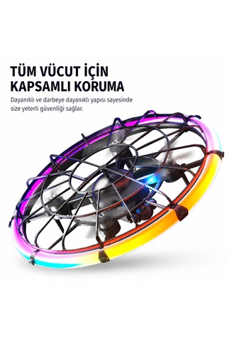 Led Işıklı Mini Drone 2.4ghz Uzaktan Kumandalı 360 Korumalı Quadcopter