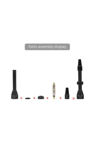 Qingmipy Cnc Alüminyum Presta Valf Sapı, Hava Tutturucu O-ring Ve Kilitleme Somunu, 40mm Siyah, 2 Adet + Ayırıcı Aracı