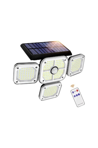 Borayris Güneş Enerjili Kablosuz Solar Hareket Sensörlü 200 Led 4 Kafalı Uzaktan Kumandalı Spot Lamba 2400 Mah Borayris Güneş Enerjili Kablosuz Solar Hareket Sensörlü 200 Led 4 Kafalı Uzaktan Kumandalı Spot Lamba 2400 Mah