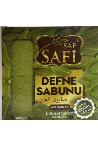 Saf Doğal Defne Sabunu 4'lü 600 gr