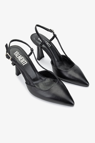 Valmenti Zirkon Kadın Siyah Hakiki Deri Topuklu Ayakkabı 453 2800 Bn Ayk Y24 Siyah