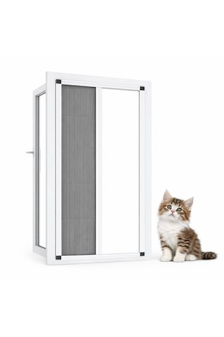 Akordiyon Pencere Kedi Sinekliği En:0-70 Cm Xboy:0-140 Cm Demir, Ahşap,pimapen,alüminyum Uyumlu Çok Renkli