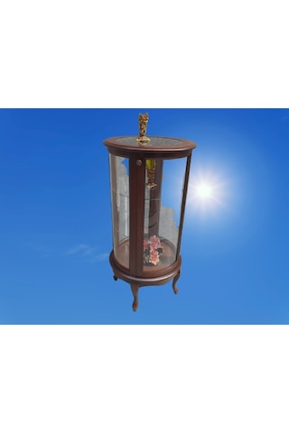 Bengimobilya Gümüşlük Yuvarlak Model 120 Cm Parlak Ceviz Kayın Lükens Aslan Ay (482398501)