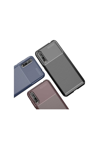 Huawei P Smart S (Y8P) Kilif Karbon Silikon Case 406653312