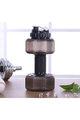 Ganzhoushop Suntek Su Şişesi Sporcu Su Şişesi Güçlü Fitness Ağırlığı 2200ml-siyah Xy