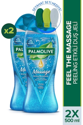 Palmolive Aroma Sensations Feel The Massage Banyo Ve Duş Jeli 2 x 500 ML + Seyahat Kiti