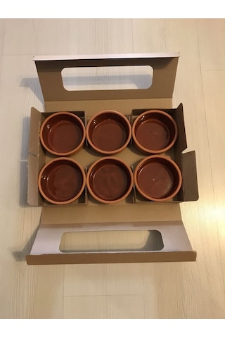 Porsiyonluk Toprak Güveç Set 6'lı Kahverengi