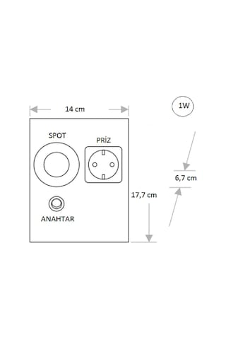 Cata Ct-5109 2w 3200k Günisigi Çift Prizli Tezgah Alti Diğer