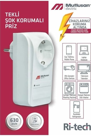Tekli Şok Korumalı Priz 0
