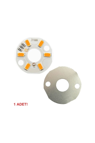 5730 5V 3W 31mm Sarı Led Modül Aluminyum Pcb 6 Led Lamba Işık
