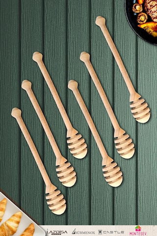 Zeytin Ağacı Ahşap Tahta Bal Reçel Kaşığı Kahvaltı Çatalı Kahvaltı Bıçağı Zeytin Ağacı Ynzyt-351 Kahverengi