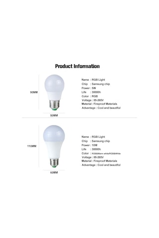 Led Lamba E27 B22 Rgb Led Ampul 15w 10w 5w Rgbw Kısılabilir Ampul Led Akıllı Işıklar Ev Tatil Dekorasyonu Için Uzaktan Kumanda İle B22 15w