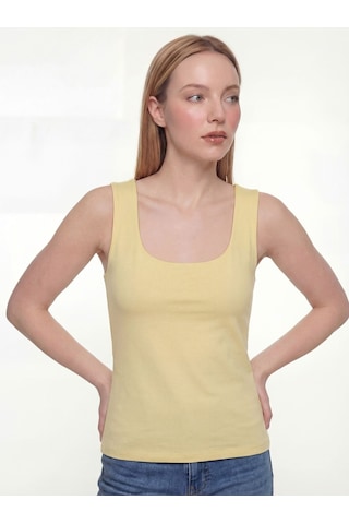 Slim Fit Kadın Bluz K.kol Light Yellow