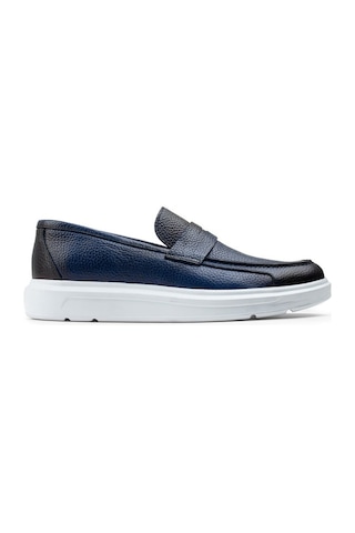Deery Hakiki Deri Mavi Comfort Erkek Loafer Mavi (548641236) Mavi
