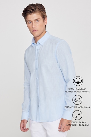 Ac&Co / Altınyıldız Classics Erkek Gömlek (476750263) Mavi
