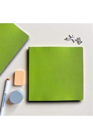 Defter, Noktalı Not Defteri Pu Deri Not Defteri 16,5x16,5 Cm, 96 Yaprak 192 Sayfa , 90 Gr Ivory Kağıt, Esnek Çok Renkli