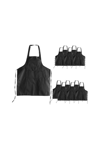 Ulzyvf Unisex Siyah Siyah Paket Önlük Önlük Geniş Cepli 2 12 - Tr Siyah