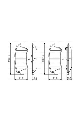 Hyundai Tucson 1.6t-gdı 2015-2018 Bosch Arka Balata