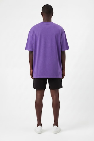 Lixa Günlük Spor Tişört Air Jordan Mor Siyah Baskılı Oversize 142587 SİYAH
