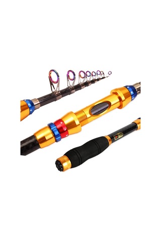 1.8-3.6m İplik Olta Teleskopik Karbon Olta Kamışı Taşınabilir Tekne Sazan Oltalar 2.4 M