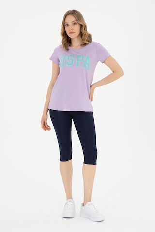 U.S. Polo Assn. Kadın Lacivert Yüksek Bel Capri Spor Tayt 50284265-VR033