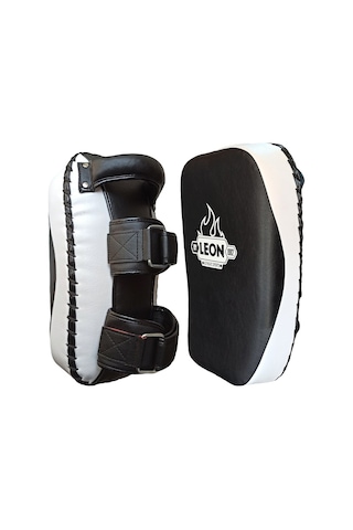 Aksaspor Leon Strong Kick Boks Ve Muay Thai Darbe Yastığı Siyah Beyaz Siyah - Beyaz