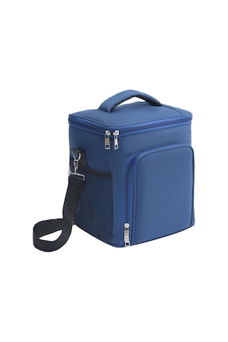 Skycity Mavi Gri Isı Saklama Çantası, Oxford Kumaş+peva, Leak-proof Liner, 1l, Spor/ofis/toplantı İçin, 19x23x28cm Diğer