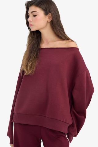 Defacto Oversize Geniş Kalıp Açık Omuz Kalın Sweatshirt G7204ax25cwbr43 Bordo-br43