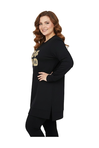 Caftan Kadın Sıfıryaka Taşlı Tunik Bgl-st05087 Siyah