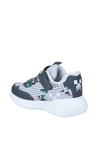Zacoz Erkek Çocuk Oyun Desenli Spor Sneaker Ayakkabı Gri Füme