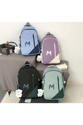 Sırt Çantası Erkek Üst Düzey Büyük Kapasiteli Sırt Çantası Lise Öğrenci Çantası Üniversite Öğrencisi Basit Gündelik Kırmızı - Gri