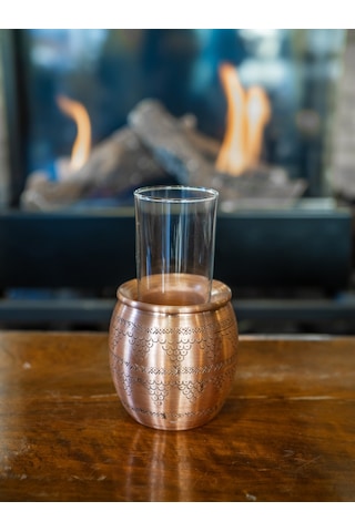 Bakır Ehlikeyf Soğutucu Jelli Tombul Model 2 'li Mat Bakır Renk