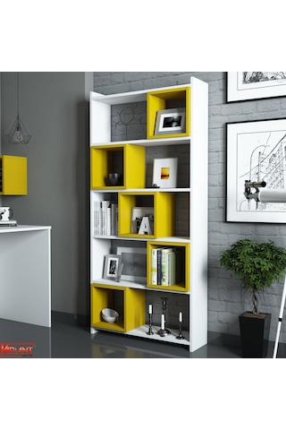 Variant Variant Box Kitaplık - Beyaz / Sarı