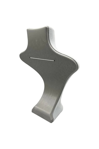 Yerli Üretim Londra Model Süet Kumaş Gri Renk 22/18 Cm Kolye Sergileme Mankeni Çok Renkli
