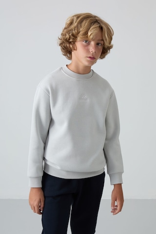 Tommylife Tommy Life Taş Pamuklu Kalın İçi Tüylü Yumuşak Dokulu Standart Fit Nakışlı Erkek Çocuk Sweatshirt - 11232 Taş