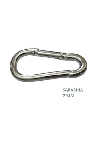 Galvanizli Karabina, 7 Mm, Askı, Çengel, Kanca, Anahtarlık