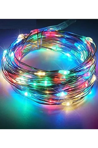 Ev Balkon Ve Parti İçin 3 Metre Pilli Renkli Peri Led Yılbaşı Süsü Işık Renkli