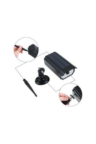 30Led Siyah Kamera Görünümlü Solar Hareket Sensörlü Bahçe Lambası