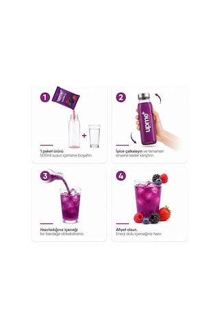 Upme Cool Berry Orman Meyveli İçecek Tozu 10'lu Paket Vitamin C Doğal Aroma Şekersiz 10 G