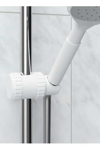 Ayarlanabilir Duş Başlığı Tutucu Universal Uyumlu Sabitleyici -duş Borusunun Çapı 2 - 3 Cm beyaz